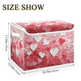 thumbnail image 3 of Pink Heart Gradient Large Storage Bins with Linen Collapsible Lid Storage Box 16.7 x 12.6 x 11.8in, 3 of 7