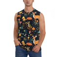 thumbnail image 3 of Uemuo Forest Elf Pattern Men's Sleeveless T-Shirt,Muscle Athletic Tank Top, Moisture-wicking Quick-dry Breathable Classic Tee Top for Gym Run Outdoor Sports-Small, 3 of 8