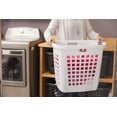 thumbnail image 3 of Sterilite Ultra™ Easy Carry Plastic Laundry Hamper w/ Sturdy Rim and Handles, White, Pack of 4, 3 of 7