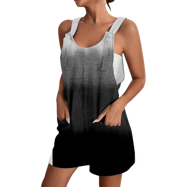 GYUJNB Combinaison pour Femmes Combinaison Imprimée à la Mode Décontractée avec Poches et Bretelles Combinaison à Jambes Larges pour Femmes, Vert, P