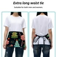 thumbnail image 5 of 3 Pack Christmas Crutch Server Aprons with 3 Pockets - Unisex Short/Half Waiter Waist Short Apron, 5 of 7