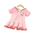 thumbnail image 5 of Hello Kitty nueva ropa para niños vestido dulce de dibujos animados niñas estilo extranjero de manga corta estilo universitario falda de princesa para bebé, 5 of 5