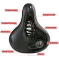 thumbnail image 4 of Sillín de bicicleta Asiento de bicicleta MTB impermeable, asiento de bicicleta transpirable y hueco, cojín de asiento de ciclismo de espuma viscoelástica suave con absorción de impactos dual, 4 of 7