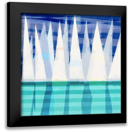 Meneely, Dan 12x12 Black Modern Framed Museum Art Print Titled - Sailing Day II