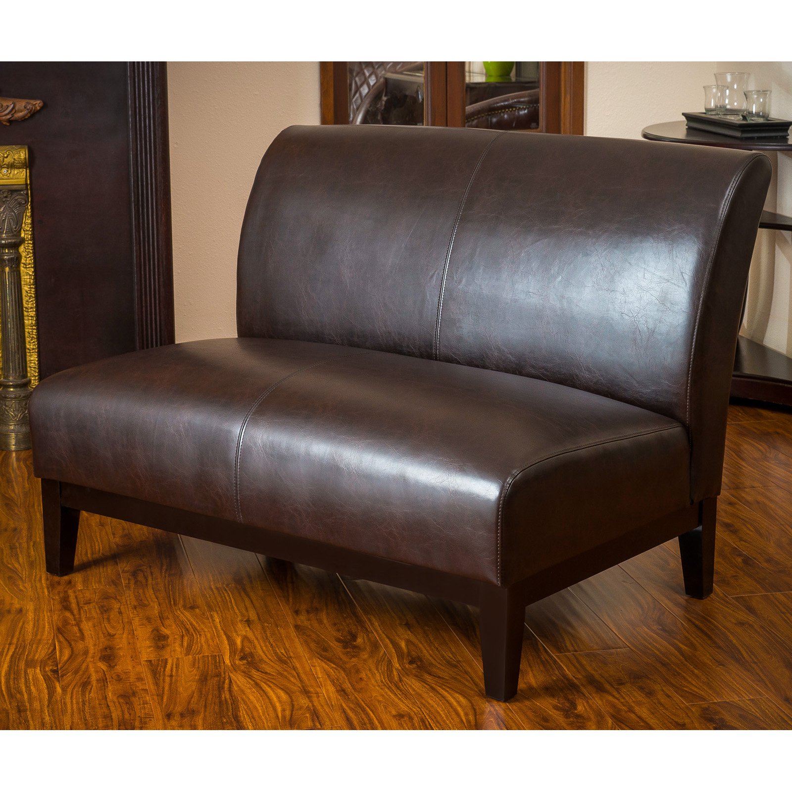 Bonded Leather Loveseat