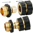 thumbnail image 2 of DISEN 3/4"Garden Hose Connector 4 Set Garden Hose Quick Connect Fittings Male and Female Water Quick Release Hose Connector, 2 of 5