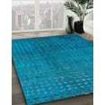 thumbnail image 2 of Ahgly Company Tapis Abstrait Bleu Abstrait Carré d'Intérieur, 8' Carré, 2 of 6