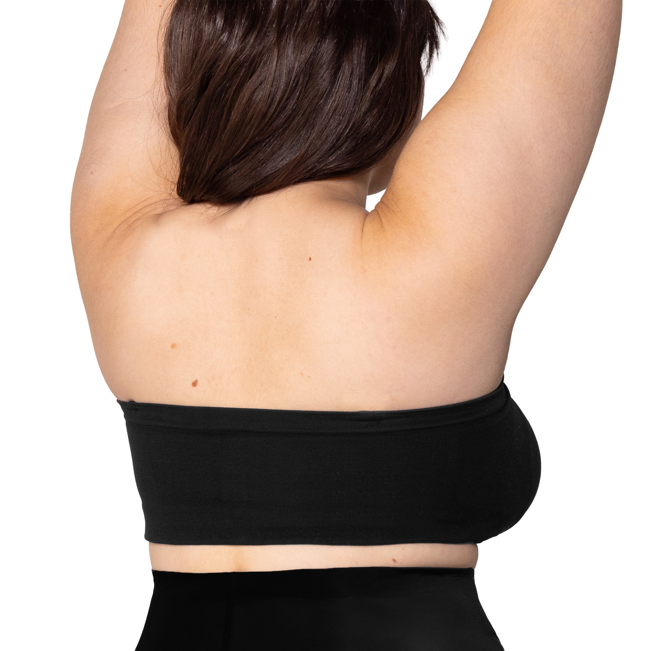 Truekind Comfort Convertible Strapless Bandeau Bra – Women’s Seamless Wire-Free, Removable Straps, Sizes S to 4XL