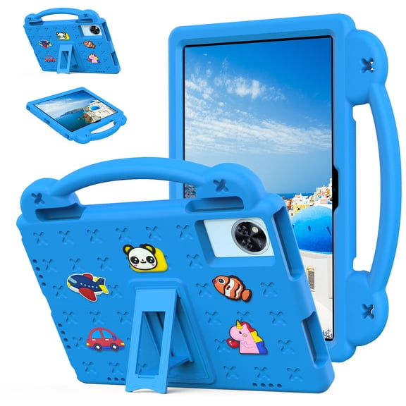 Dteck Kids Case for Lenovo Idea Tab 11" 2025 / Tab M11 2024 (TB330FU / TB330XU) / Lenovo Tab K11 LTE,Shockproof EVA PC Kickstand Case Handle DIY Customizable Back Design Cover, Skyblue