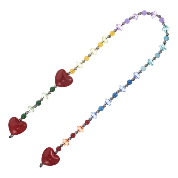 TITINICE Multi Color Beaded Keychain Charm with Heart Accents Stylish Bag Pendant for Purse Decoration