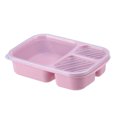 thumbnail image 2 of Boîte à Lunch Bento Portable 3 Compartiments pour Enfants et Adultes avec Couvercle Beige, 2 of 5