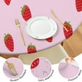 thumbnail image 4 of Sweet Strawberry Cake Round Tablecloth - Elastic Edge Waterproof Table Cover, Scratch-Resistant & Spill-Proof (44 inches), 4 of 5