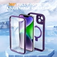 thumbnail image 6 of Allytechgroup iPhone 14 Plus Case Magsafe, Mangetic Back Cover Wireless Charging Support Kickstand Ring Holder Anti-Scratch Phone Case for Apple iPhone 14 Plus, Darkpurple, 6 of 6
