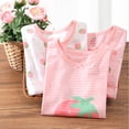 thumbnail image 7 of WIBACKER Girls Nightgowns Cotton Pajamas Dresses Flutter Short Sleeves Sleepwear Princess Strawberry Nightshirt for Kids 3-16Y, 7 of 7