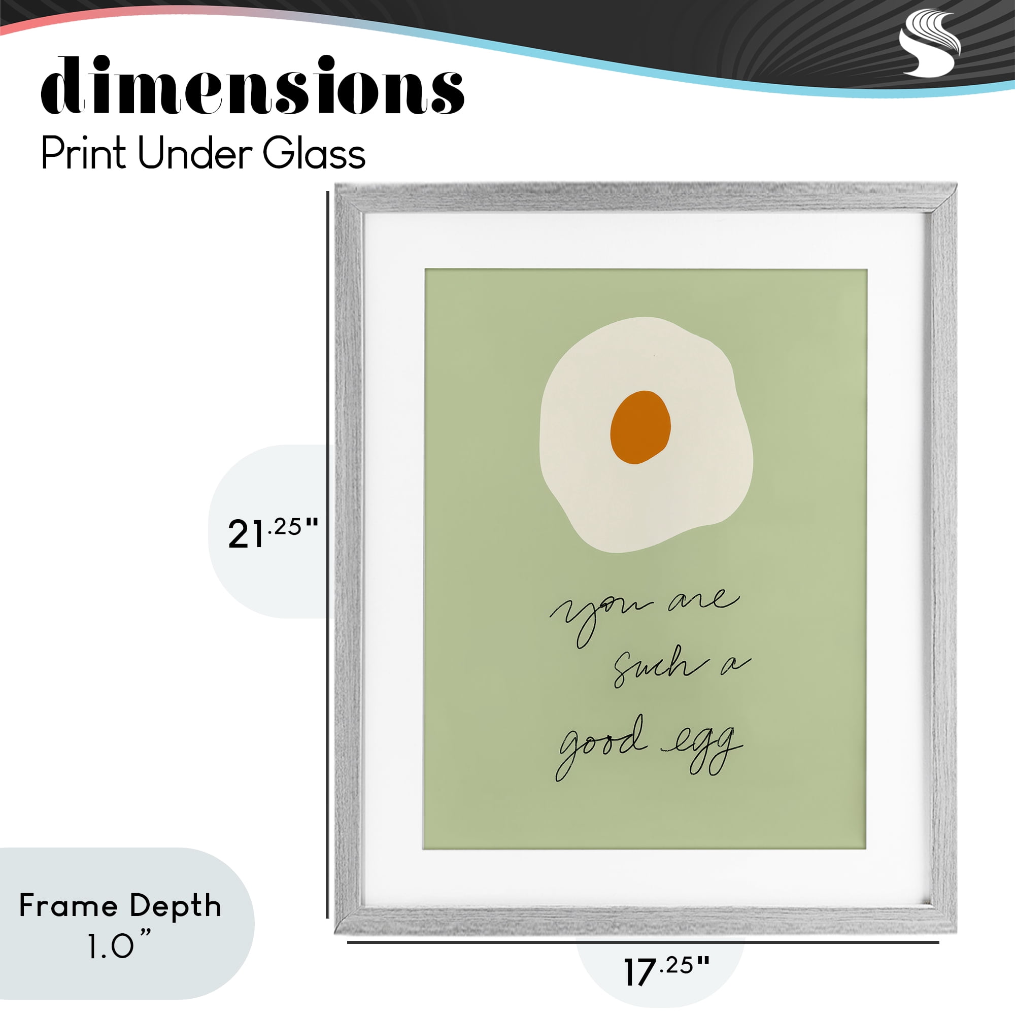 Stupell Industries You Are A Good Egg Gray Framed Print Under Glass, design by SD Graphics Studio