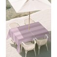 thumbnail image 2 of 52x70 Inch Outdoor Tablecloth with Umbrella Hole Zipper Rectangle Modern Minimalist Lines Rectangular Tablecloths Outside Waterproof Pink Lines Stripes Pattern Patio Table Cloth Cover for Picnic, 2 of 8