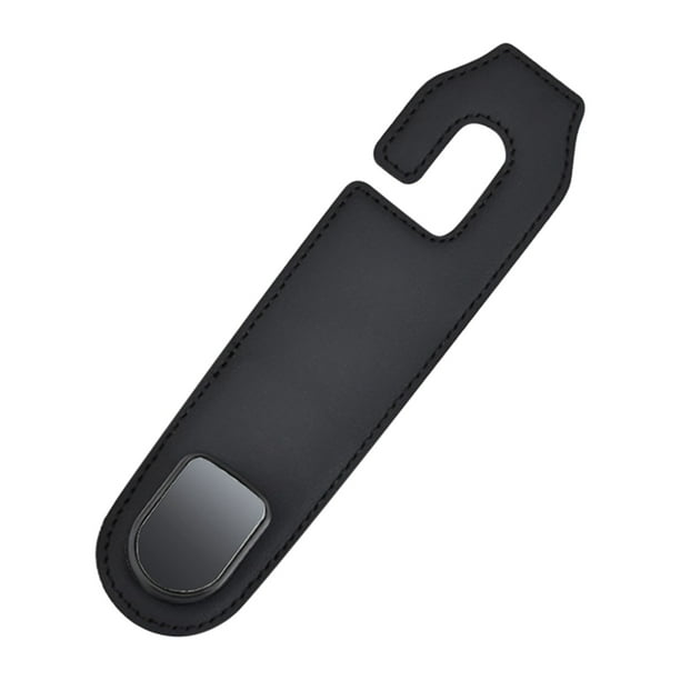 Organizador de Doble Gancho para Respaldo de Asiento de Coche | Gancho Universal de Almacenamiento Oculto para Reposacabezas de Cuero | Acabado en Gamuza | Percha Ahorra Espacio para Bolsas