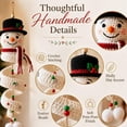 thumbnail image 5 of Crochet Snowman Spiral Ornament DIY Kit, Christmas Starter Included | Holiday Tree Decor Gift for Adults, Step by Step Instructions Decor for Window Porch Wall Cabinet Display, 5 of 7