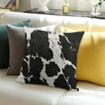 thumbnail image 3 of SHANXI Print Black White Cow Spots Decorative Square Home Decor Throw Pillowcases For Bedroom Sofa Couch Porch Outdoor 18x18in, 3 of 5