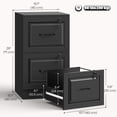 thumbnail image 3 of HOMCOM 2 Drawer File Cabinet with Lock, Vertical Filing Cabinet, Black, 3 of 10