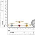 thumbnail image 3 of Gem Stone King 18K Yellow Gold Plated Silver Bracelet Persian Blue Moissanite Created Ruby (1.70 Cttw), 3 of 4