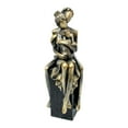 thumbnail image 1 of Figura de familia de 3, estatua de padres e hijos, adorno para decoración del hogar, figura familiar Oro negro, 1 of 9