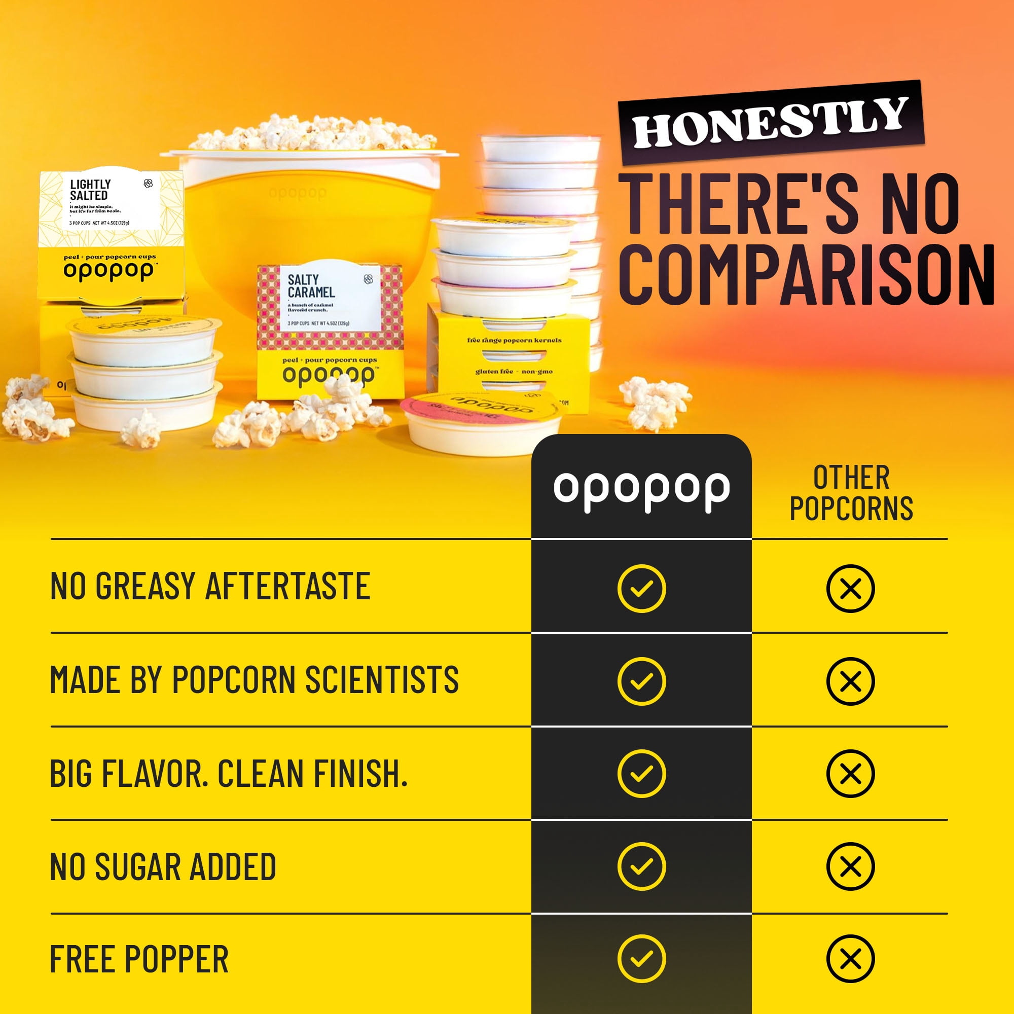 Opopop Microwave Popcorn Variety Pack, 12 Count with Collapsible Silicone Popper – Gourmet Popcorn Kit, BPA-Free, Gluten Free Snack