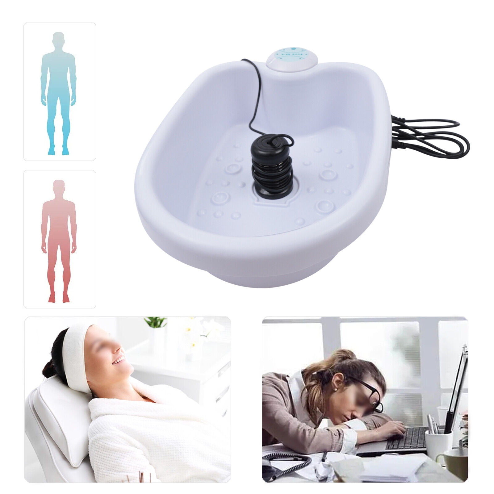 Portable Foot Ionic Detox Bath Machine Spa Basin Foot Care Spa Cleanse Massage