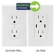 thumbnail image 4 of Leviton T5636-W - Cargador USB dual tipo C/C de 60 W (6 A) con toma de corriente 15 A, cargador USB, 4 of 14