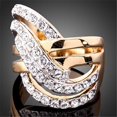 thumbnail image 2 of FDLK mujeres lujo aleación dedo banda incrustaciones anillo joyería regalo Tan Jianjun unisex, 2 of 2