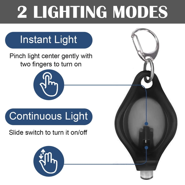 Porte-clés Ultra Lumineux, Mini Porte-Clés LED pour Situations d'Urgence, Design Compact et Portable (7 Pcs)
