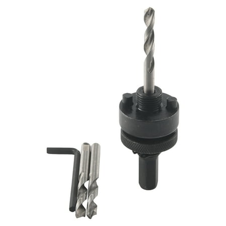 

7/16 Inch Hex Hole Saw Arbor Fits 1-1/4 Inch To 6 Inch Hole Saw Quick Change Heavy Duty Alloy-Steel Mandrel with 3 1/4 Inch Precision Drill Bits Replacement