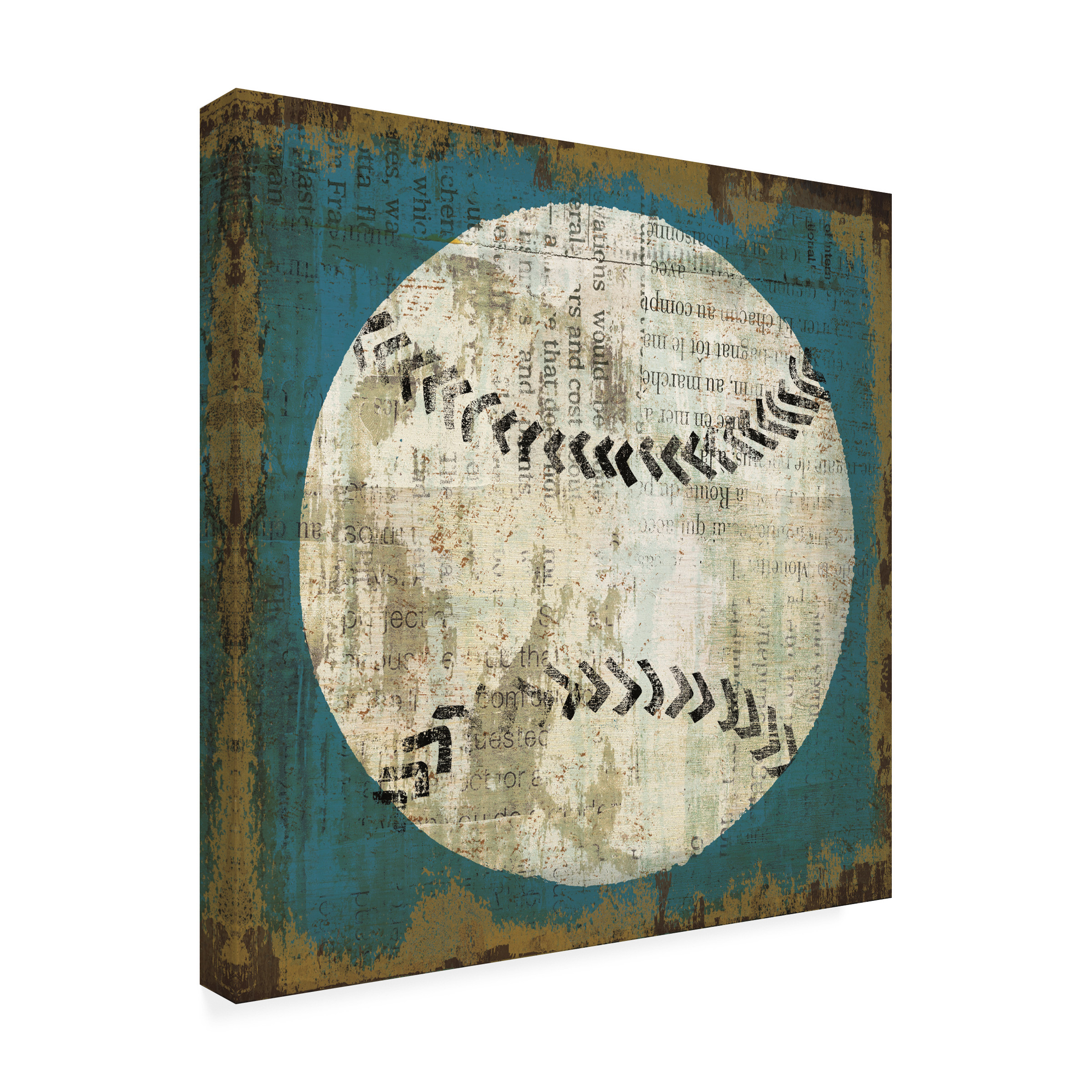 Michael Mullan 'Ball I on Blue' Canvas Art