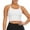 White, variant on Women Crop Tops Sports Bras Mesh Longline Fitness Camisole Yoga Workout Running Gym Pad Shirt with Removable Cups