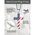 Alilang 4th Of July USA Flag Necklace – Patriotic Rhinestone Pendant, Adjustable Chain For Men & Women