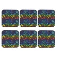 thumbnail image 2 of Bingfone Vintage Magical Mushrooms and Flowers Leather Drinks Coasters with Set of 6,Suitable for Home Kitchen,Coffee Cup Coasters Home Gift, 2 of 9