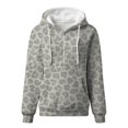 thumbnail image 4 of CONZONE Womens Oversized Hoodies Long Sleeve Zip Up Leopard Hooded Sweatshirts for Women Drawstring Fall Winter Pullover Tops with Pocket, 4 of 4
