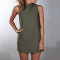 thumbnail image 2 of Vestido de mujer Zulema con Cuello alto verde tamaño XL, 2 of 7
