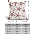 thumbnail image 3 of Burgundy Red Starfish Pillow Covers 18X18 Inch Set of 2 Beach Ocean Coastal Decorative Square Pillow Cases Summer Nautical Cotton Linen Cushion Case Home Decor for Sofa Couch Bedroom Outdoor, 3 of 6