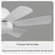 thumbnail image 3 of Billuyoard Ventilador de techo LED con control remoto para sala de estar, ventilador de techo con aspas rectas E27 Electrodomésticos Blanco con 6 hojas., 3 of 4