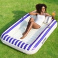 thumbnail image 1 of Tumbona inflable para broncearse para piscina Float SLOOSH 4 en 1, color azul marino, 1 of 7