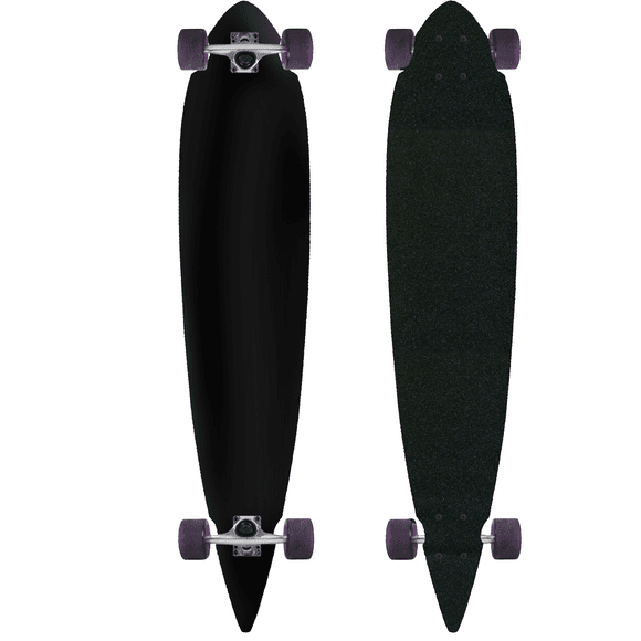 Moose Pintail 9.25" x 46" Cut-Out Longboard Dipped Black Complete