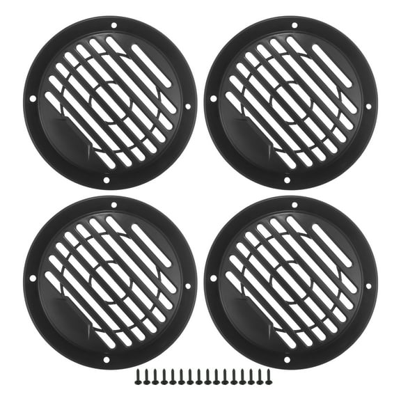 Unique Bargains 4 Pcs 3" Car Speaker Grills Cover Round 3 Inch Audio Subwoofer Protector with Mounting Screws ABS Black