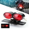 thumbnail image 2 of Led Brake Light LED Brake Tail Light Universal Retro Double Oval Turn Signal License Plate Lamp Motorcycle Refitting, 2 of 8