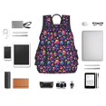 thumbnail image 4 of Yiaed Skull rainbow star mushroom Print Lightweight Backpack Travel Backpacks Hiking Daypack for Women Men, 4 of 5
