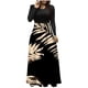 thumbnail image 1 of Vestido largo de manga larga con cuello redondo y estampado floral para mujer Pompotops  hdfakjf4119, 1 of 5
