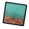 thumbnail image 3 of Dry Soaked Tea Plate Chinese Style Bamboo Alloy Walnut Creative Water Absorbing Tea Tray for Making Drinking Tea Square, 3 of 5