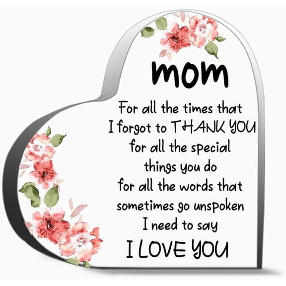 Mom For All The Times That I Forgot To Thank You Gifts Desk Decorative Sign Acrylic Sign For Office Desk Table Shelf