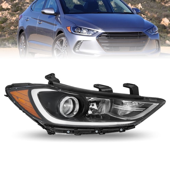 For 2017 2018 Hyundai Elantra Sedan Front Halogen Headlights Assembly Headlamps