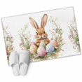 thumbnail image 6 of Easter Bunny Bathroom Rug Washable 2x3 Entryway Rug Non Slip Colorful Eggs Spring Botanical Art Front Door Mat Low Pile Indoor Doormat Throw Floor Carpet for Kitchen Bedroom Entrance, 6 of 8